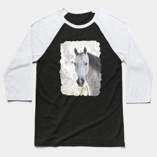 White dream horse - portrait Baseball T-Shirt